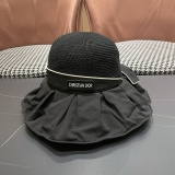 Dior Women's Fashion Versatile Large Brimmed Sunscreen UV Protection Fisherman's Hat