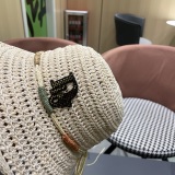 Dior Fashion Straw Fisherman Hat Versatile Sunshade Hat