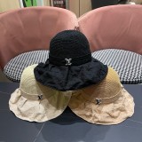 Louis Vuitton Summer Fashion Bow Fisherman's Hat Women's Foldable Sunshade Hat