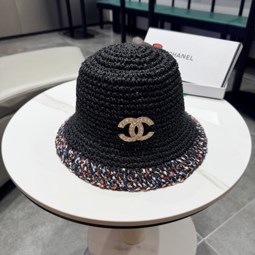 Chanel Women's Fashion Rainbow Hollow Weaving Fisherman's Straw Hat