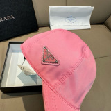 Prada Classic Triangle Logo Baseball Hat Couple Versatile Duck Tongue Hat