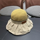 Dior Women's Fashion Versatile Large Brimmed Sunscreen UV Protection Fisherman's Hat