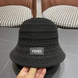 Fendi Fashion Versatile Knitted Hollow Fishing Hat Breathable Sunshade Hat