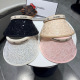 Chanel Fashion Glitter Empty Top Hat Versatile Sunshade Hat