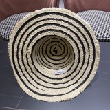 Chanel New Fashion Versatile Large Brimmed Grass Hat Top Sunshade Hat