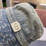 Dior Retro Four Seasons Sunscreen Basin Hat Sunshade Cowboy Fisherman Hat