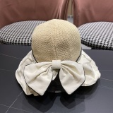 Dior Women's Fashion Versatile Large Brimmed Sunscreen UV Protection Fisherman's Hat