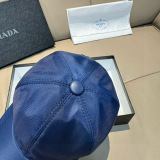 Prada Classic Triangle Logo Baseball Hat Couple Versatile Duck Tongue Hat
