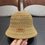 Fendi Fashion Versatile Knitted Hollow Fishing Hat Breathable Sunshade Hat