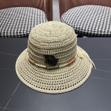 Dior Fashion Straw Fisherman Hat Versatile Sunshade Hat