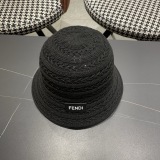 Fendi Fashion Versatile Knitted Hollow Fishing Hat Breathable Sunshade Hat