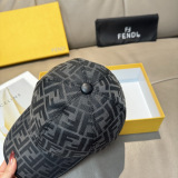 Fendi Classic FF Jacquard Baseball Hat Couple Versatile Sunshade Duck Tongue Hat 56CM