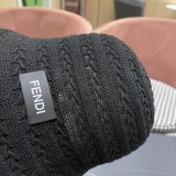 Fendi Fashion Versatile Knitted Hollow Fishing Hat Breathable Sunshade Hat