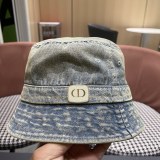 Dior Retro Four Seasons Sunscreen Basin Hat Sunshade Cowboy Fisherman Hat