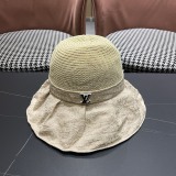 Louis Vuitton Summer Fashion Bow Fisherman's Hat Women's Foldable Sunshade Hat