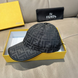 Fendi Classic FF Jacquard Baseball Hat Couple Versatile Sunshade Duck Tongue Hat 56CM