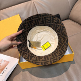 Fendi Classic FF Jacquard Fisherman's Hat Unisex Versatile Sunshade Hat 57CM