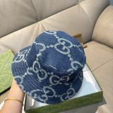 Gucci Classic GG Jacquard Cowboy Fisherman's Hat Unisex Versatile Sunshade Hat