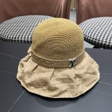 Louis Vuitton Summer Fashion Bow Fisherman's Hat Women's Foldable Sunshade Hat