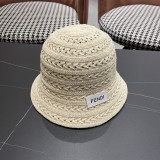 Fendi Fashion Versatile Knitted Hollow Fishing Hat Breathable Sunshade Hat