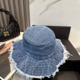 Chrome Hearts Fashion Denim Fisherman Hat Unisex Casual Versatile Sunshade Hat