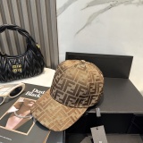 Fendi Classic FF Jacquard Baseball Hat Unisex Casual Versatile Duck Tongue Hat