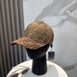 Fendi Classic FF Jacquard Baseball Hat Unisex Casual Versatile Duck Tongue Hat