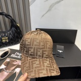 Fendi Classic FF Jacquard Baseball Hat Unisex Casual Versatile Duck Tongue Hat