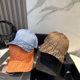Fendi Classic FF Jacquard Baseball Hat Unisex Casual Versatile Duck Tongue Hat