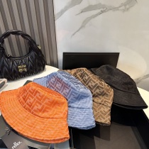 Fendi Classic FF Jacquard Fisherman's Hat Unisex Casual Versatile Sunshade Hat Fendi Classic FF Jacquard Fisherman's Hat Unisex Casual Versatile Sunshade Hat