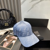 Fendi Classic FF Jacquard Baseball Hat Unisex Casual Versatile Duck Tongue Hat
