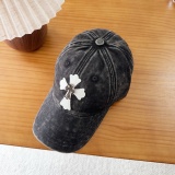 Chrome Hearts Retro Washed Baseball Hat Couple Casual Versatile Duck Tongue Hat