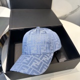 Fendi Classic FF Jacquard Baseball Hat Unisex Casual Versatile Duck Tongue Hat