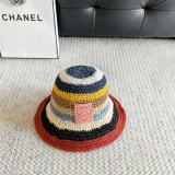 Loewe Retro Art Rainbow Weaving Foldable Fisherman's Hat