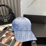 Fendi Classic FF Jacquard Baseball Hat Unisex Casual Versatile Duck Tongue Hat