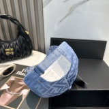 Fendi Classic FF Jacquard Baseball Hat Unisex Casual Versatile Duck Tongue Hat