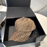 Fendi Classic FF Jacquard Baseball Hat Unisex Casual Versatile Duck Tongue Hat