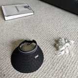Dior Fashion Versatile Hollow Sunshade Hat with Empty Top
