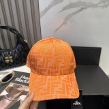 Fendi Classic FF Jacquard Baseball Hat Unisex Casual Versatile Duck Tongue Hat