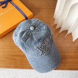 Louis Vuitton Fashion Embroidered Cowboy Baseball Hat Couple Casual Versatile Duck Tongue Hat