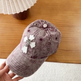 Chrome Hearts Retro Washed Baseball Hat Couple Casual Versatile Duck Tongue Hat