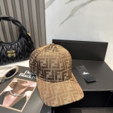 Fendi Classic FF Jacquard Baseball Hat Unisex Casual Versatile Duck Tongue Hat