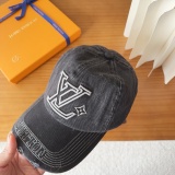 Louis Vuitton Fashion Embroidered Cowboy Baseball Hat Couple Casual Versatile Duck Tongue Hat