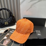 Fendi Classic FF Jacquard Baseball Hat Unisex Casual Versatile Duck Tongue Hat