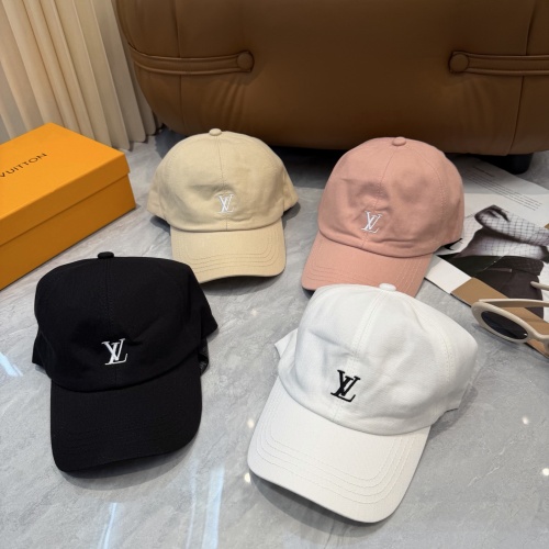 Louis Vuitton Simple Embroidered Logo Baseball Hat Unisex Casual Versatile Duck Tongue Hat 