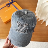 Louis Vuitton Fashion Embroidered Cowboy Baseball Hat Couple Casual Versatile Duck Tongue Hat