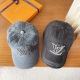 Louis Vuitton Fashion Embroidered Cowboy Baseball Hat Couple Casual Versatile Duck Tongue Hat