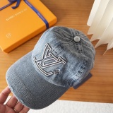 Louis Vuitton Fashion Embroidered Cowboy Baseball Hat Couple Casual Versatile Duck Tongue Hat