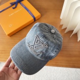 Louis Vuitton Fashion Embroidered Cowboy Baseball Hat Couple Casual Versatile Duck Tongue Hat