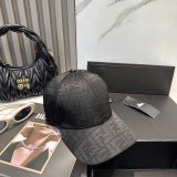 Fendi Classic FF Jacquard Baseball Hat Unisex Casual Versatile Duck Tongue Hat